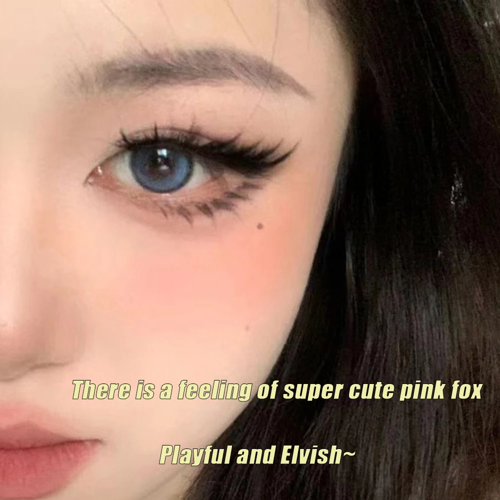 10 rows of single cluster eyelashes fox style false eyelashes, and segmented light colored slanted natural thick fox eyelashes