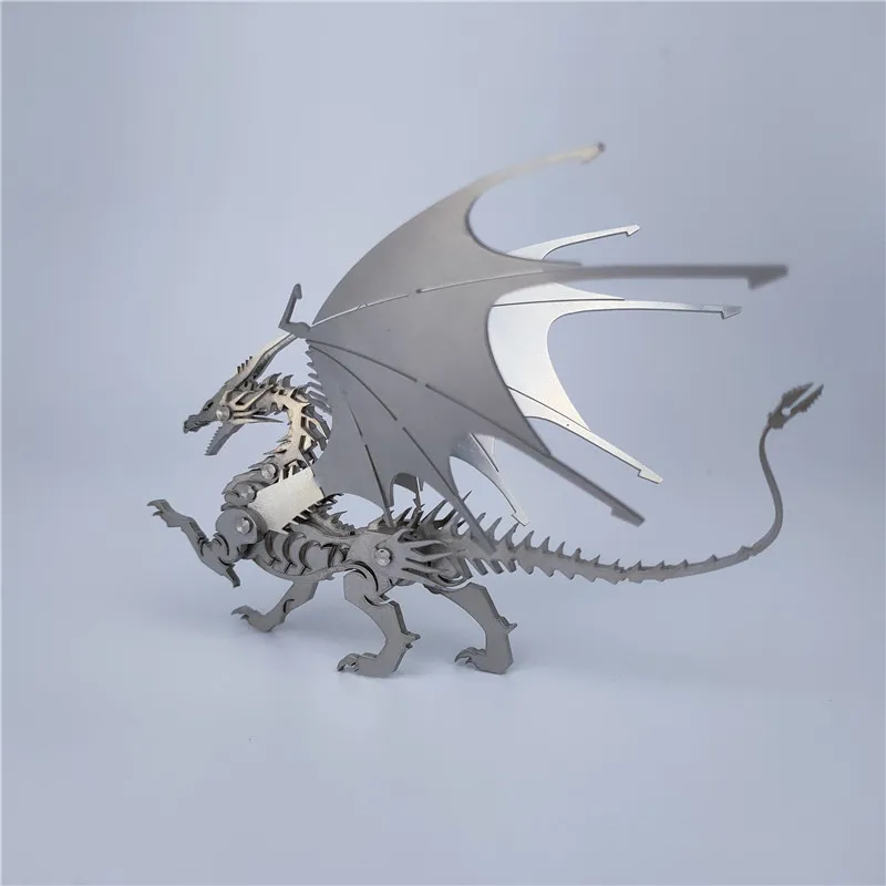 Staal Mokr 3D Metalen Puzzel Fire Dragon Diy Jigsaw Model Gift En Speelgoed Puzzels Voor Kinderen Volwassenen Leren Onderwijs