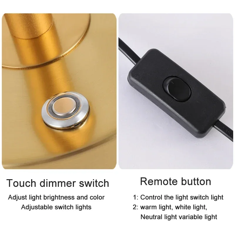 Nordic LED Table Lamp Indoor Lighting Dimmable Touch Switch Bedroom Bedside Light Living Room Hotel Novelty Decoration Desk Lamp