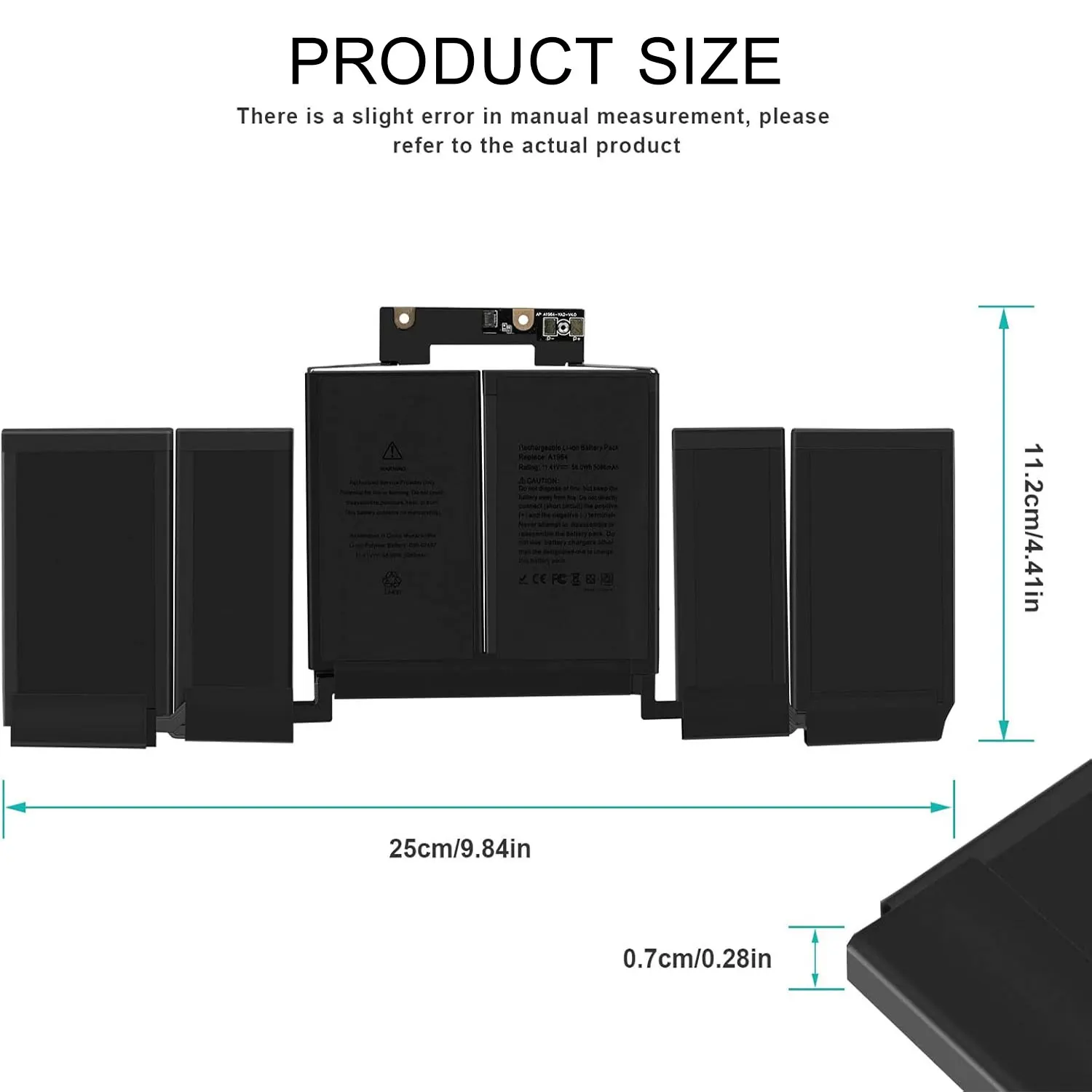 DXT baterai Laptop A1964 baru untuk Apple MacBook Pro A1989 13 "(2018/2019) A2251 (2020) EMC3214 EMC3358 020-02497 MR9Q2LL/A 58Wh