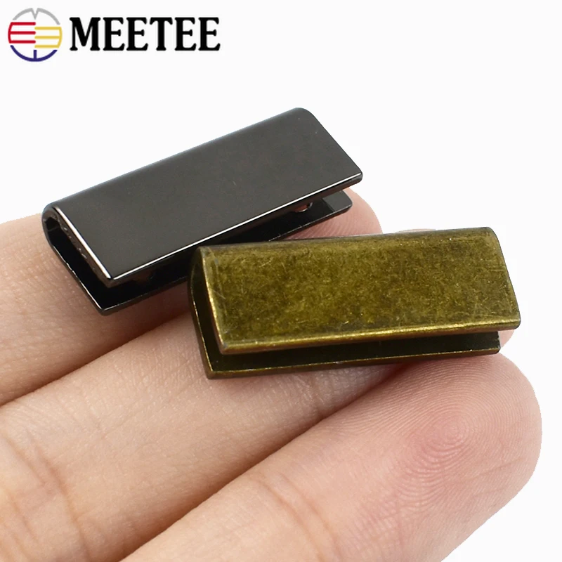 5/10/20Pcs 25mm Belt End Caps Metal Buckles Ribbon Leather Clips Buckle Purse Decorate Screw Cover Edge Clasp Hardware Accessory