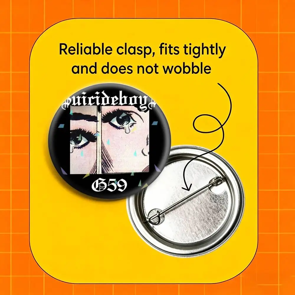 Singer album S-Suicideboys G59 32/44/58mm Handmade Pins Round Brooch Badge Backpacks Clothes Jewelry Gifts view 2