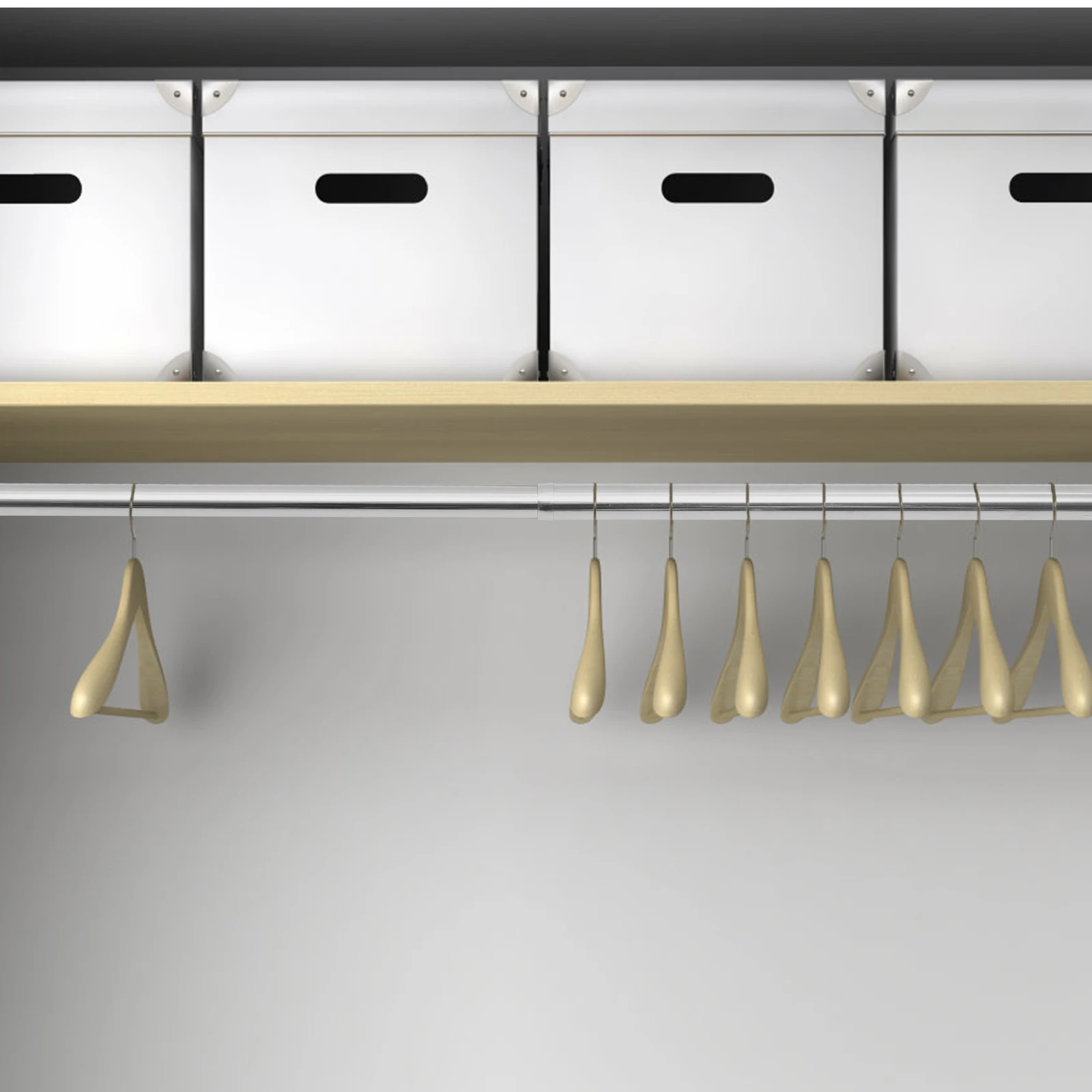 

Stainless Steel Adjustable Closet Rod Heavy Duty Clothes Rail for Wardrobe Wardrobe Hanging Rod Clothes Hanging Rods