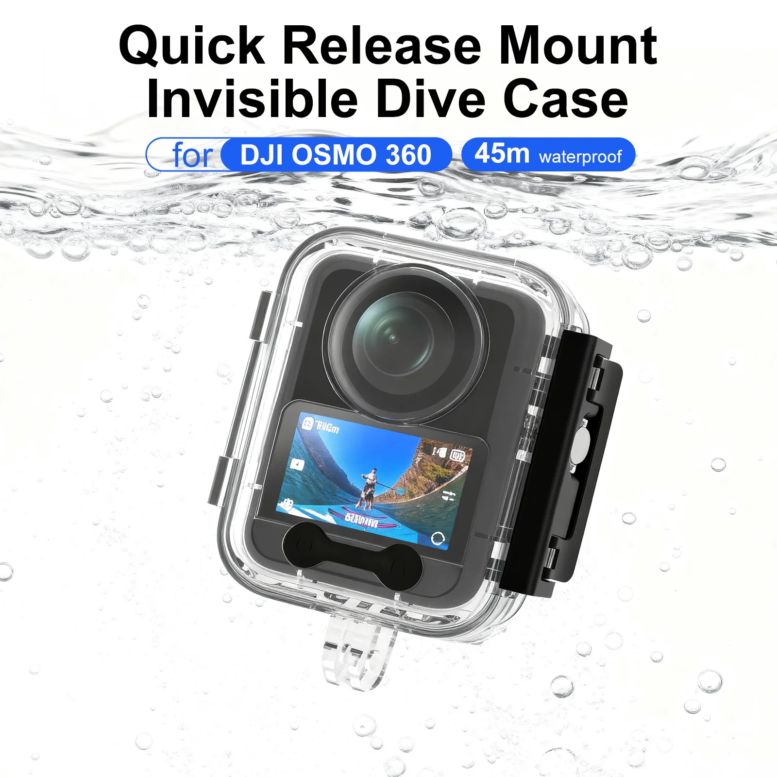 Funda impermeable para DJI Osmo 360, funda de buceo Invisible 45M funda carcasa subacuática carcasa protectora accesorios