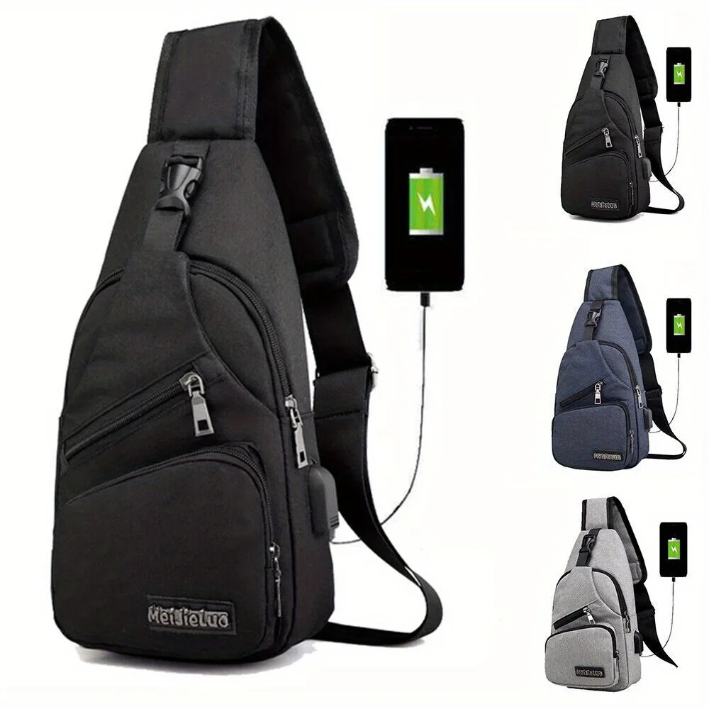 

Anti-Theft USB Laptop Bag, Large Capacity with USB-C Port. Durable Oxford Cloth, Lock Design. Unisex for Travel, Work, School.