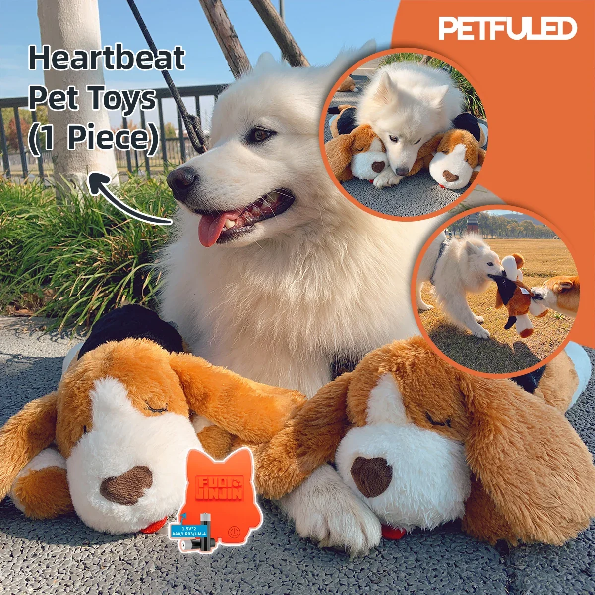 Puppy Heartbeat Toy, Large Dog Heartbeat Toy For Stress Alleviation And Soothing Assistance, Sleep Aid Crate Kennel Training