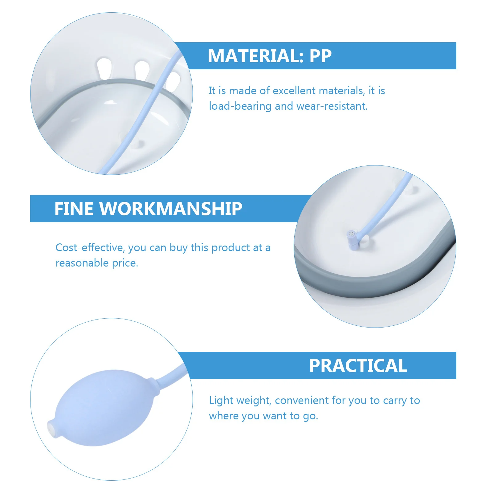 

1 set 1 Set Folding Sitz Bath For Pregnant Women Postoperative Care Hemorrhoid Relief Wash Basin With Drain Pipe Compact Design