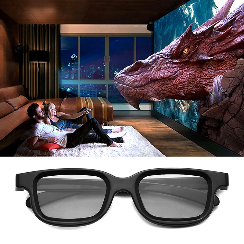 2Pcs/Lot VQ163R Polarized Passive 3D Glasses for 3D TV Real 3D Cinemas Cinema Polarised 3d Glasses Myopia Clips For Children