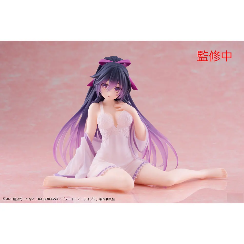 11CM Anime DATE A LIVE Figure Yatogami Tohka Sitting Pajamas Anime Model Toy Gift Collection Decorative Ornaments PVC