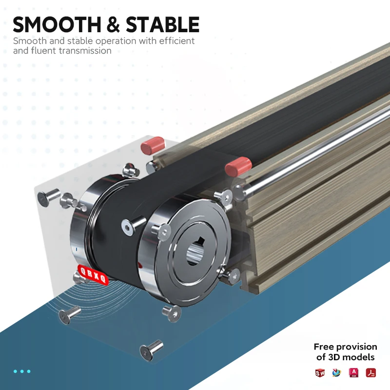 QRXQ RXP45-X-101 Belt Driven Linear Module 30KG Load Multi-functional Linear Stage For CNC 3D Printer Automation Equipment