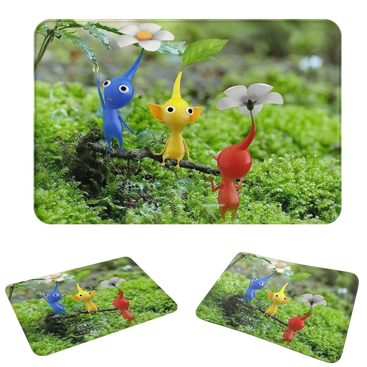Pikmin Non-slip Doormat Floor Mat Dust-proo Carpet Rug for Kitchen Entrance Home Bathroom Footpad Mats