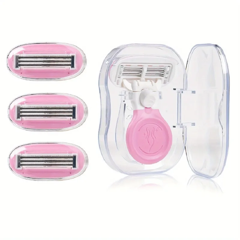 Women Manual Hair Remover Razor For Leg Armpit Bikini Shaving Aloe Vera Soap Skin Friendly Non Irritating Smooth Removal Tool