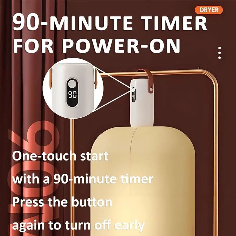 [B25B!】 Portable Clothes Dryer Clothing Care Machine With Timed Shutdown Ideal For Travel EU Plug