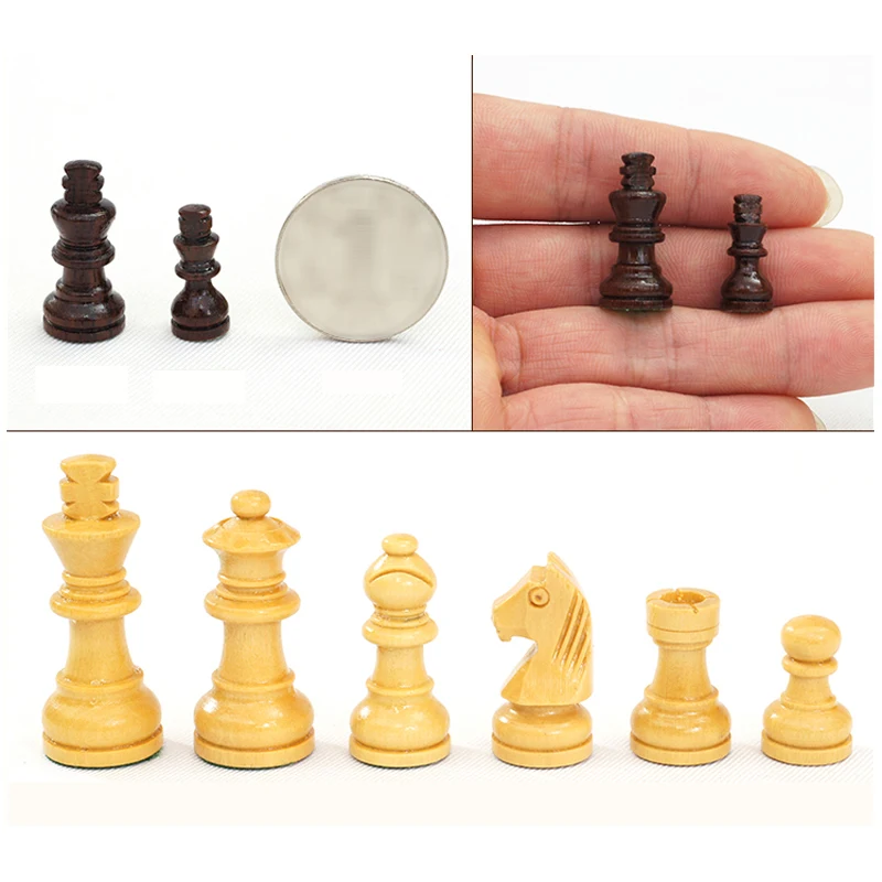 Upscale Solid Wood Magnetic Super Mini Chess Portable Non-slip Drawer Pieces Box Exquisite Puzzle Convenient Storage Board Games