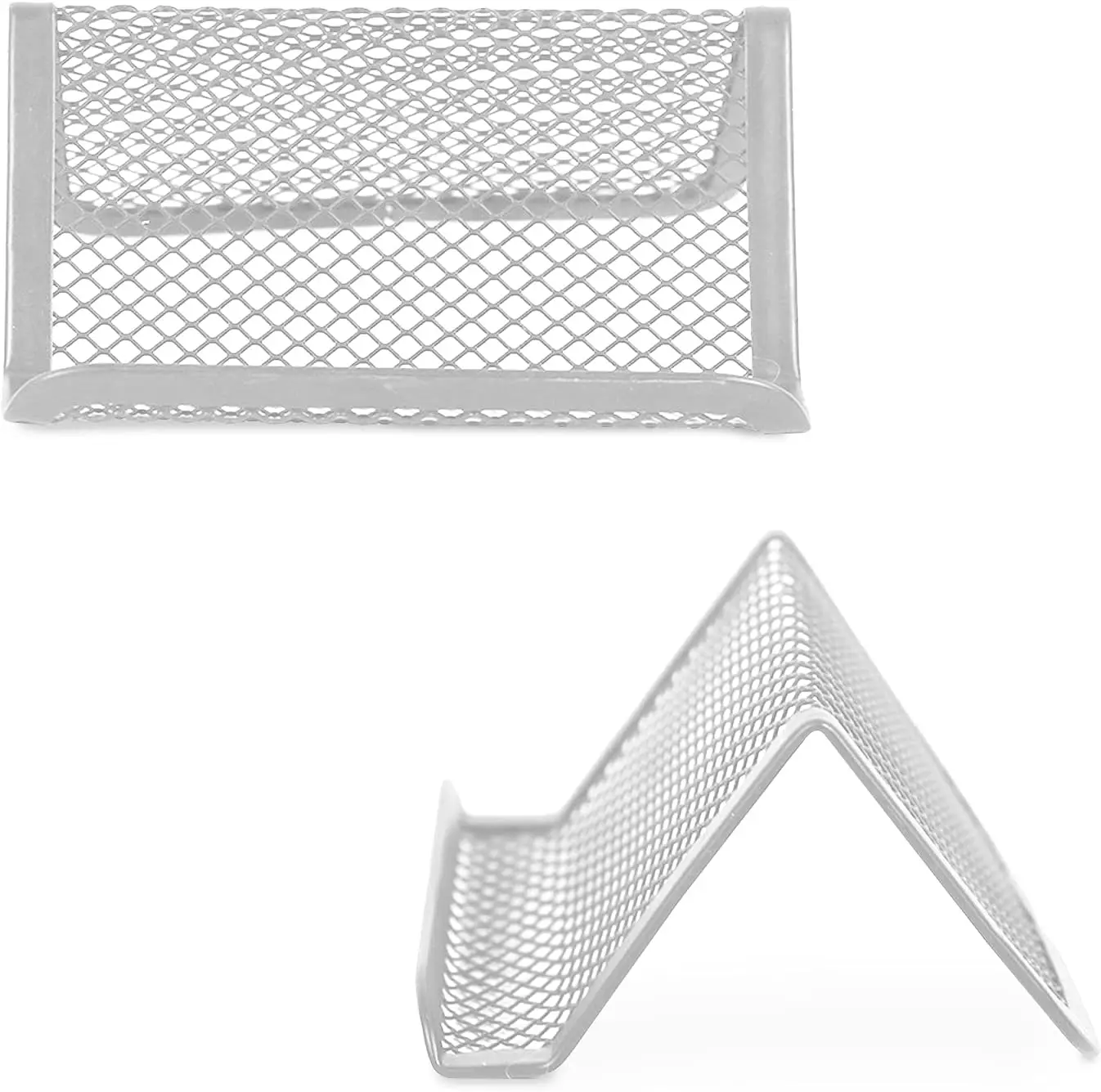 Metal Mesh 6 Pack Card Holder For Desk Business Cards, Desk Card Holder, Business Card Stand, Business Card Display For Office