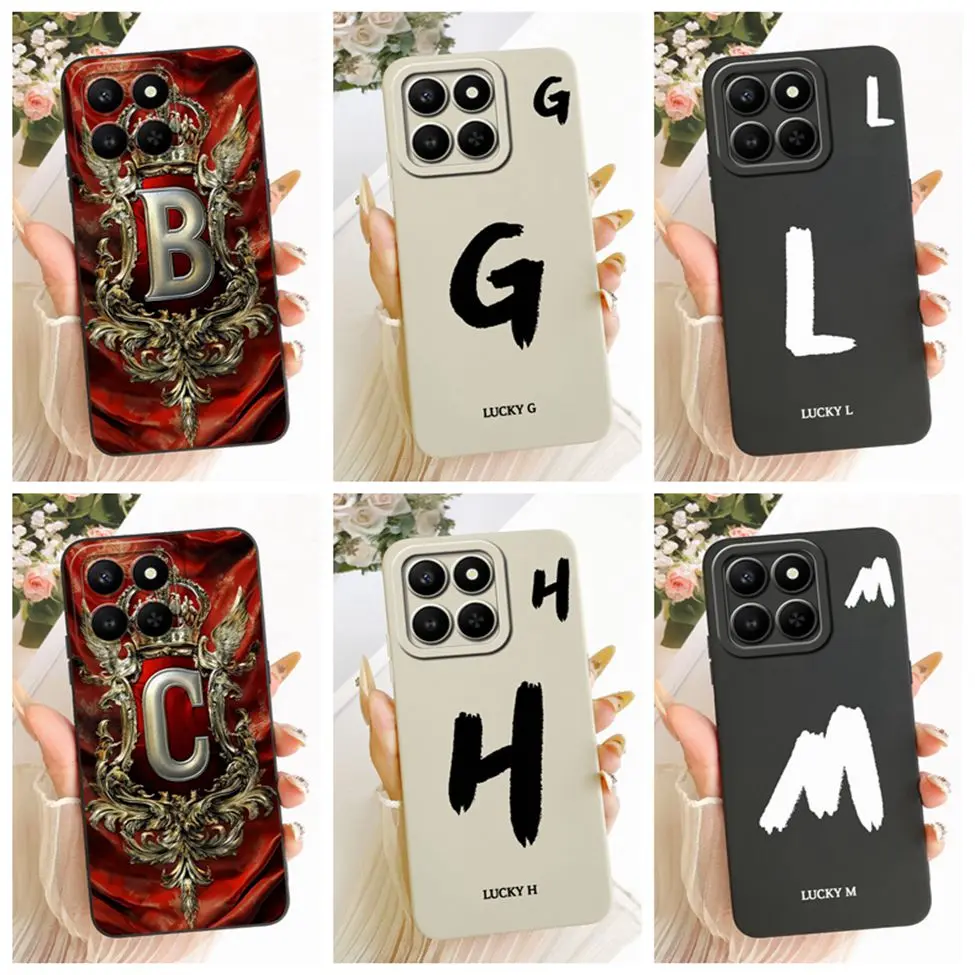 ل الشرف X7D 5 جرام 4 جرام LGN-LX1 غطاء الشرف 400 الذكية 5 جرام حافظة فاخرة A-Z رسائل موضة كول كراون سيليكون جراب هاتف