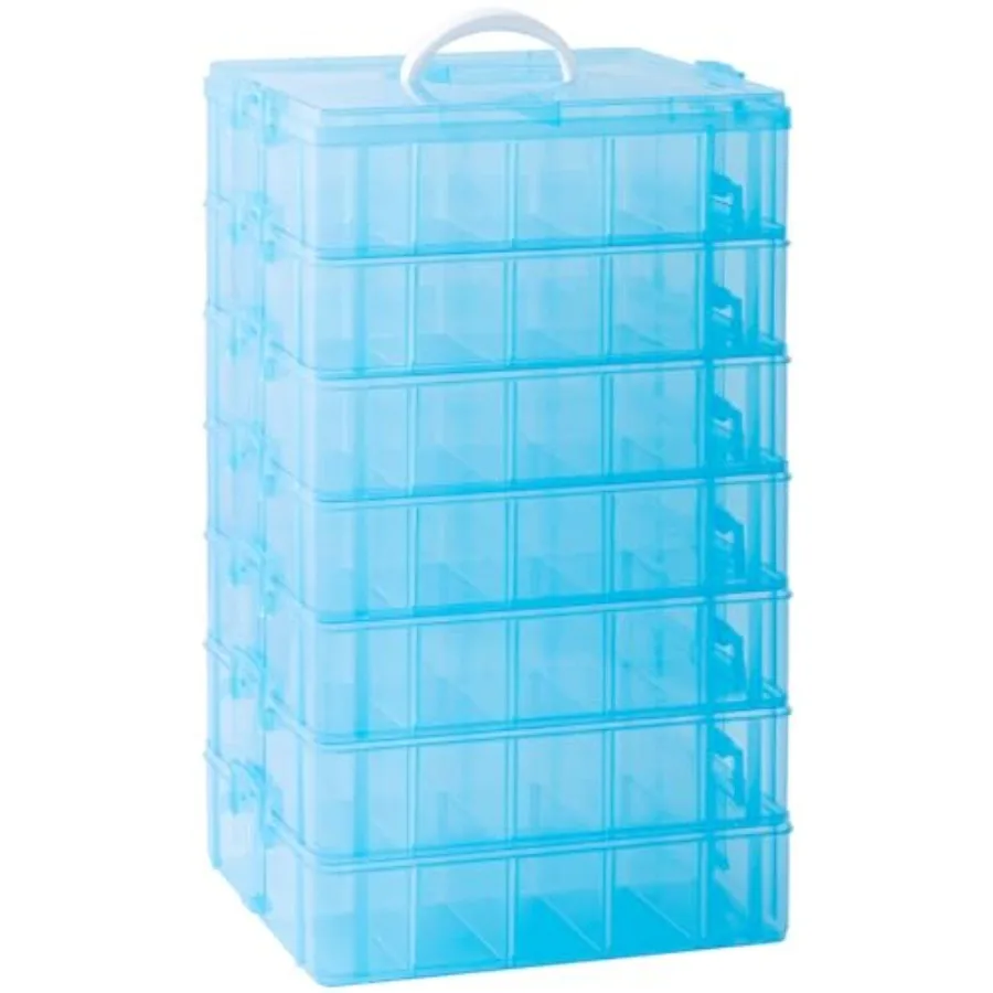 

7-Tier Craft Organizers and StorageBead Organizer Box with 70 Adjustable Compartments Stackable Storage Containers for Arts and