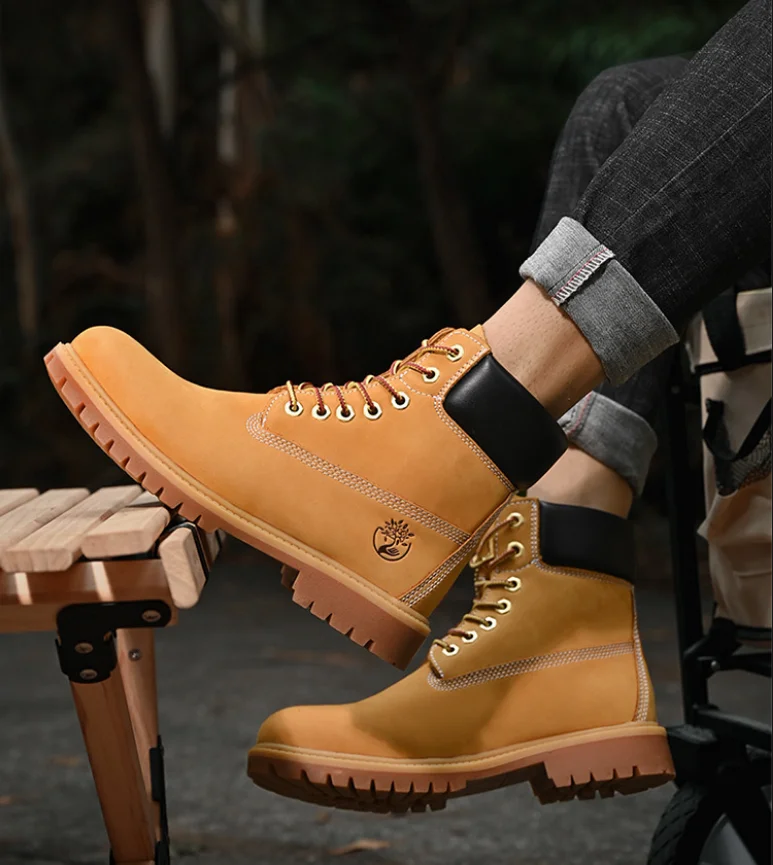 أحذية الرجال أحذية عالية الجودة عالية الجودة النساء أحذية من الجلد موضة في الهواء الطلق أحذية رياضية الرجال الدانتيل يصل عدم الانزلاق حذاء من الجلد للزوجين