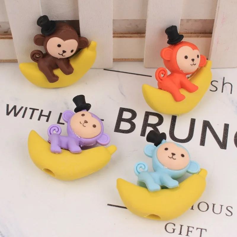 Office School Supplies Creative Cute Monkey Banana Animal Eraser Student Educational Stationery Prize Gift Wholesale Stationary