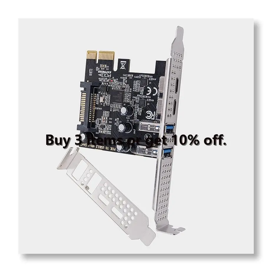 HOTType C USB 3.2 Gen1 5Gbps PCIE Card Adapter PCI Express Board 2xUSB A Port+2xType-C Port/USB3.2 PCI-E Expansion Card