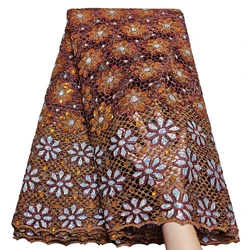 Bestway Fashion African Lace Fabric 5 Yards 2024 High Quality Nigerian Women Party Embroidery French Tulle Lace Fabric