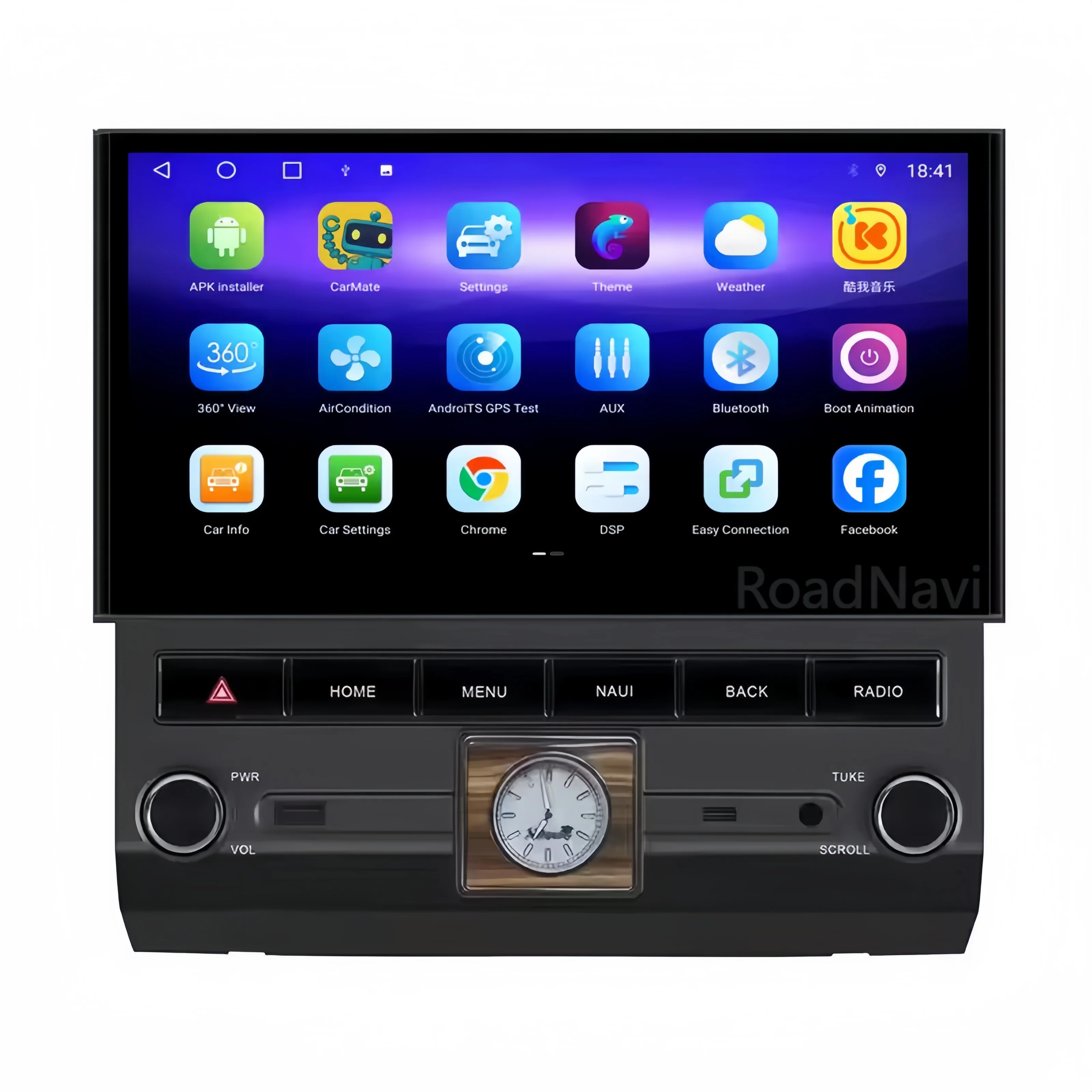 Lettore DVD per auto da 11.2 "per Toyota Land Cruiser LC76 LC70 LC75 2007-2021 Autoradio montato su cruscotto Carplay GPS