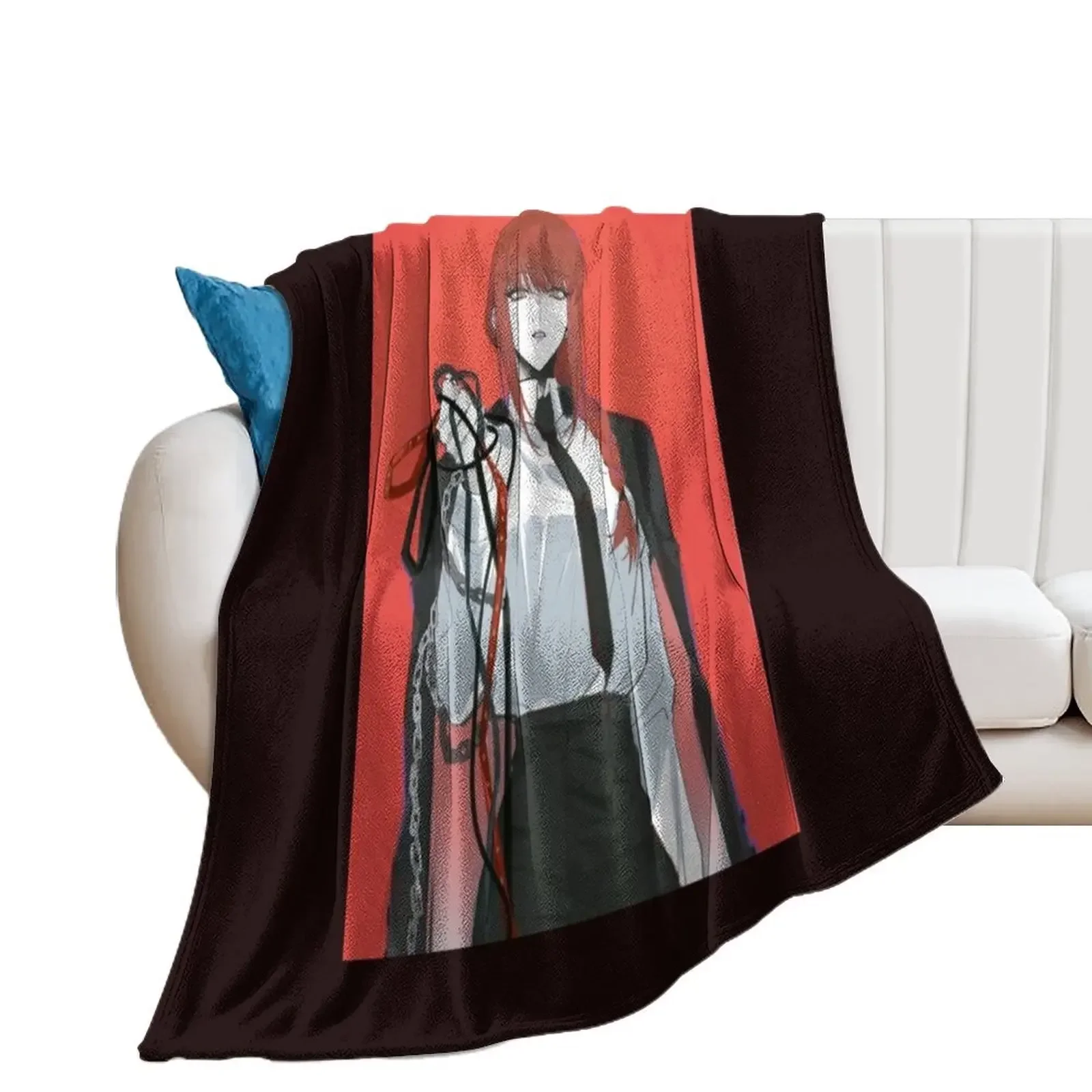 Makima Throw Blanket halloween blankets and throws Blankets