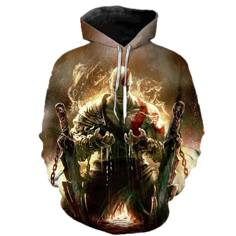 Popular Game God Of War 3D Printed Men's Women Hoodie Harajuku Long Sleeves Oversized Pullover Sweatshirt Kids Unisex Clothing