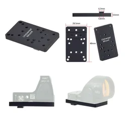 Base de placa de montagem de visão traseira glock universal para rmr ro red dot sight glock 17 18 19 acessórios de pistola de montagem de escopo