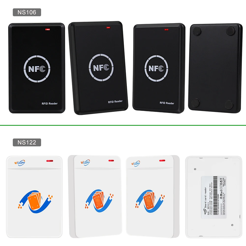 NFC Smart Card Reader/Writer RFID Duplicator EM4305 T5577 Tag 125KHz 13.56MHz Copier USB Programmer Keychain Card ID IC EM UID
