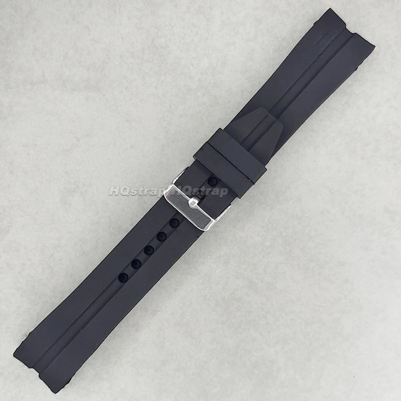 منحني نهاية سيليكون حزام 22 مللي متر 24 مللي متر 26 مللي متر حزام (استيك) ساعة الغوص لينة المطاط سوار معصمه مقاوم للماء العالمي استبدال حزام