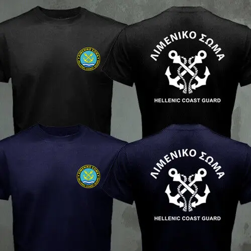 Greece Hellenic Coast Guard Paramilitary Men T-shirt Short Sleeve Casual 100% Cotton Shirt