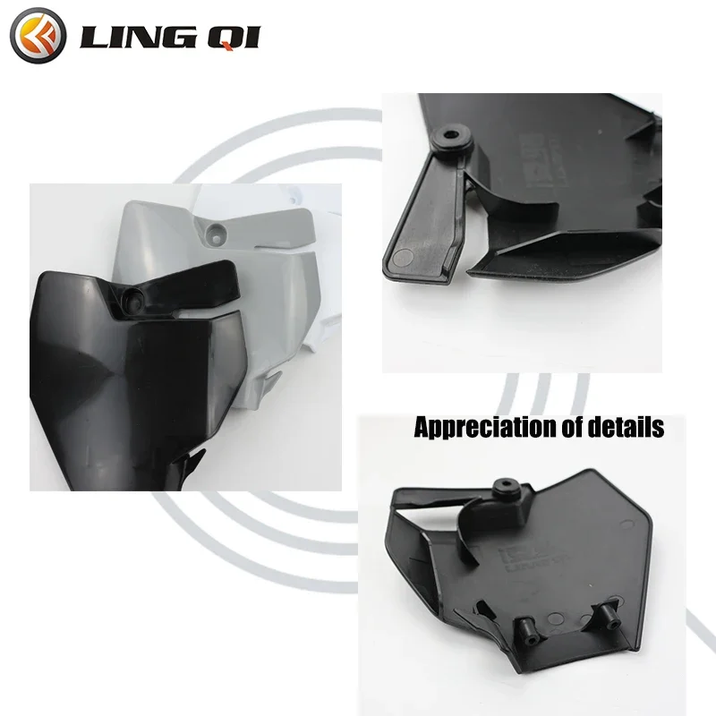 LINGQI RACING Motorcycle KT 65 Front Number Plate Plastic Dust Fender Cover For KT65 Motocross Dirt Pit Bike Accessories