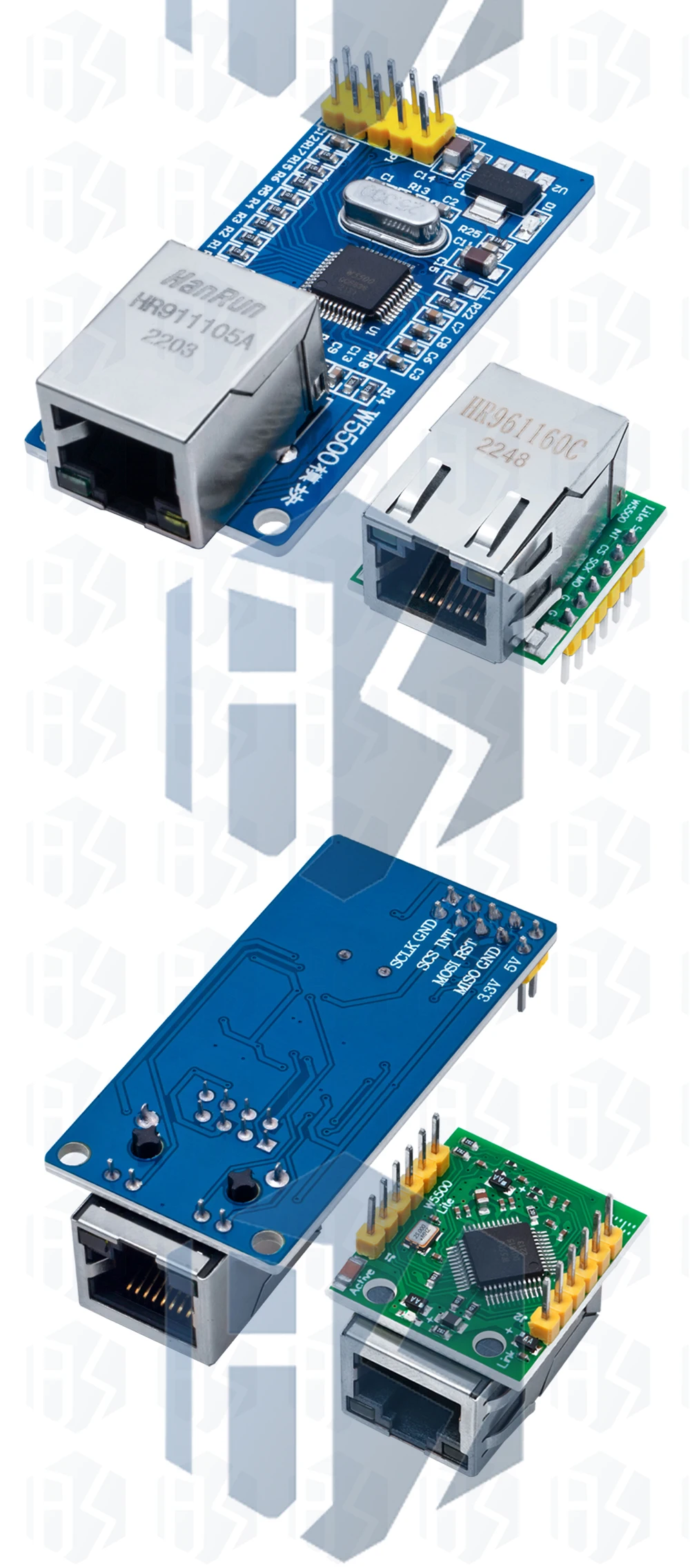 1 ~ 2PCS W5500 Chip Neue SPI zu LAN/Ethernet Konverter TCP/IP 51/STM32 mikrocontroller programm über – Detail 9