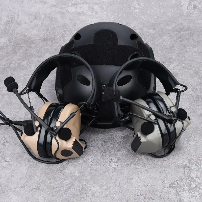 WADSN Tactical C2 COMTAC II Helmet Headset Communication Outdoor Hunting Shooting Headphone Airsoft Kenwood U94 PTT Earphone