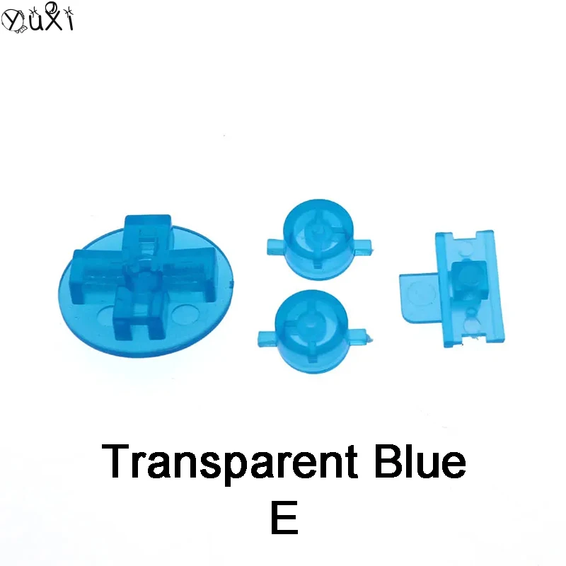 YuXi-Multi Color Clear Plastic Botão para Gameboy Classic, Botão D-pad, DIY Botão Set Substituição, Substituição para GB, DMG, A, B, 1Set