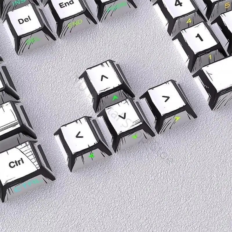 96BA Tastatur-Upgrades Tastenkappen 131 Tasten PBT Originalhöhe für mechanische Gaming-Tastatur – Detail 8