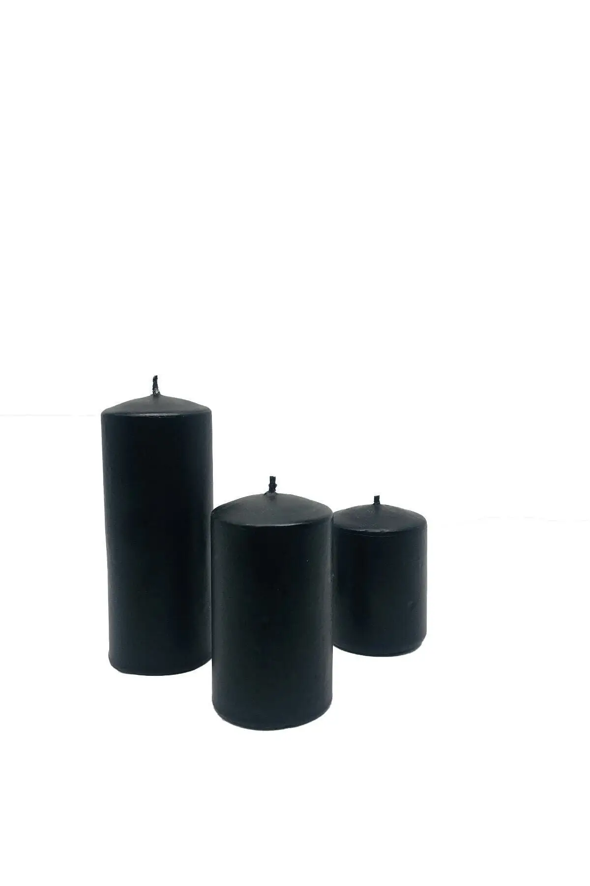 Vela perfumada en polvo de Color negro, vela cilíndrica de 3 rollos, decoración romántica para el hogar
