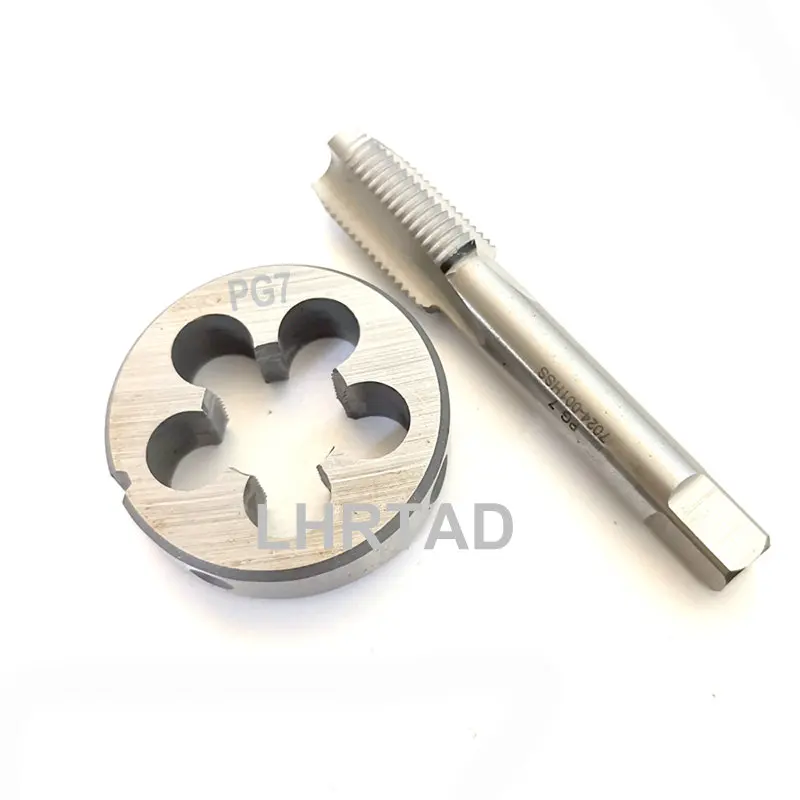 HSS tubo blindado Tap and Die Set, ferramentas de rosqueamento de tubos, cilindros de gás, matrizes e torneiras, PG7, PG9, PG11, PG 7-20, 9-18, 11-18