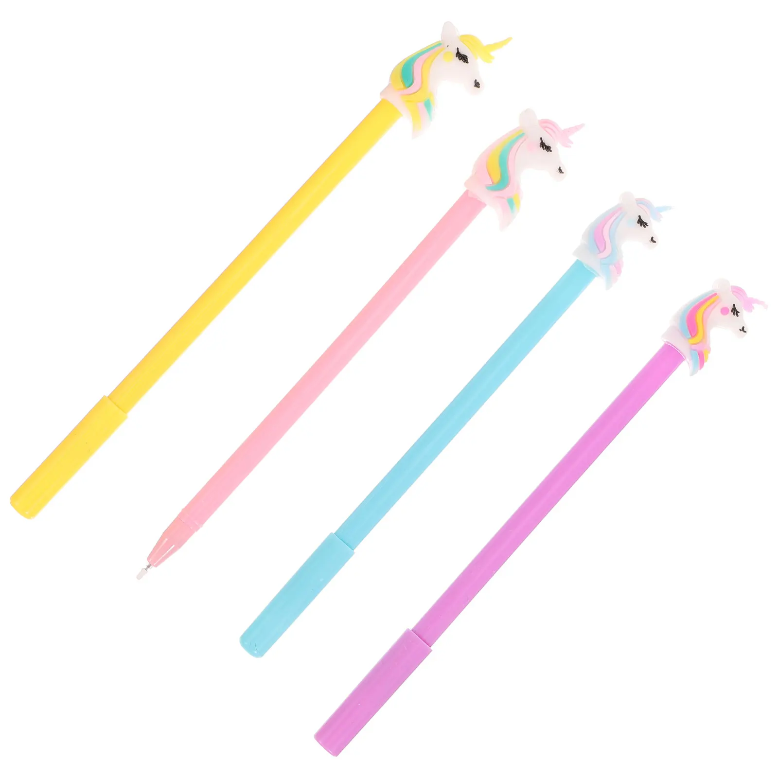 

4pcs Gel Pens Cartoon Fun Cute Animal Stationery Smooth Writing Pens Students Office Use Adorable Kawaii