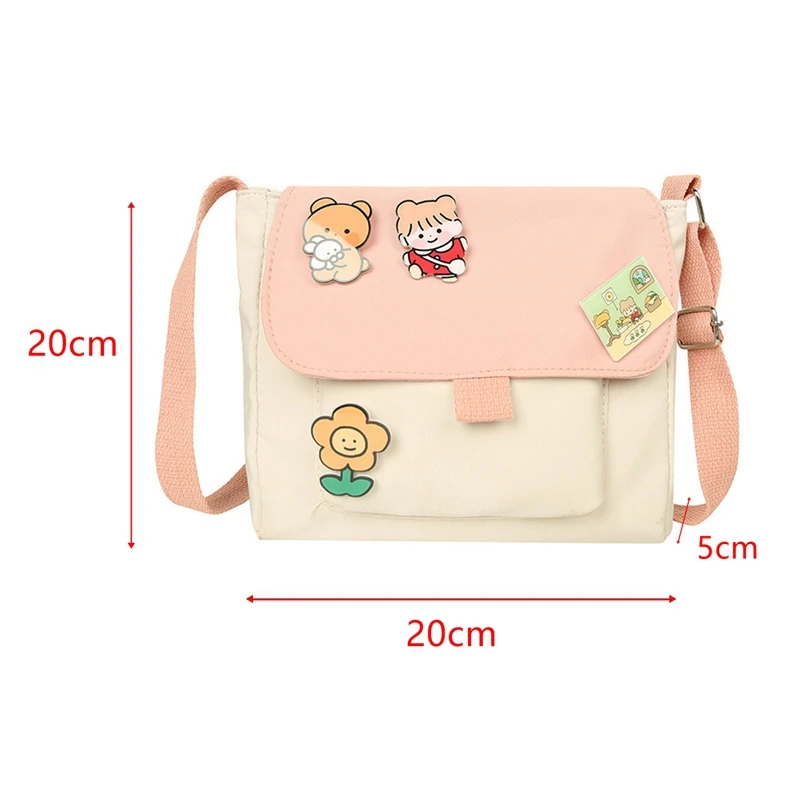 Korean Cute Small Bag Soft Sister Girl Heart Soft Cute Student Shoulder Bag Japanese Harajuku Messenger Bag Woman