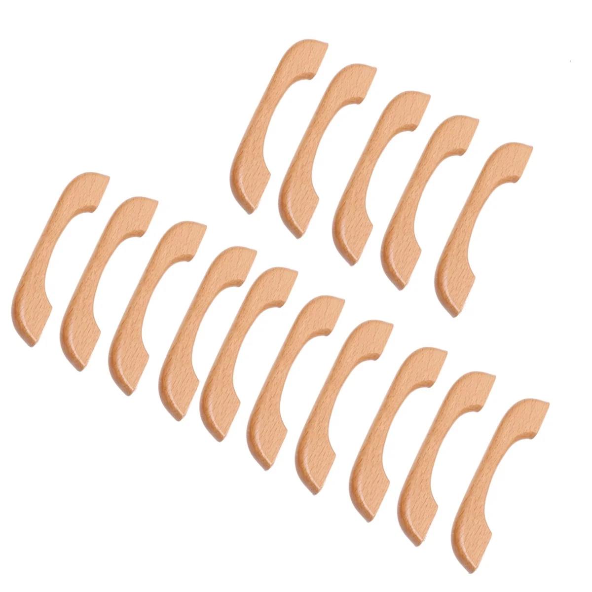 

15pcs Solid Cabinet Drawer Pull For Kitchen Closet Furniture Wood Handle Decorative Cabinet Knob Wood Pull Handle