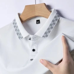 New Men's Summer High-end Printed Slim Fit POLO Shirt, Fashionable and Trendy Casual Hot Selling T-shirt
