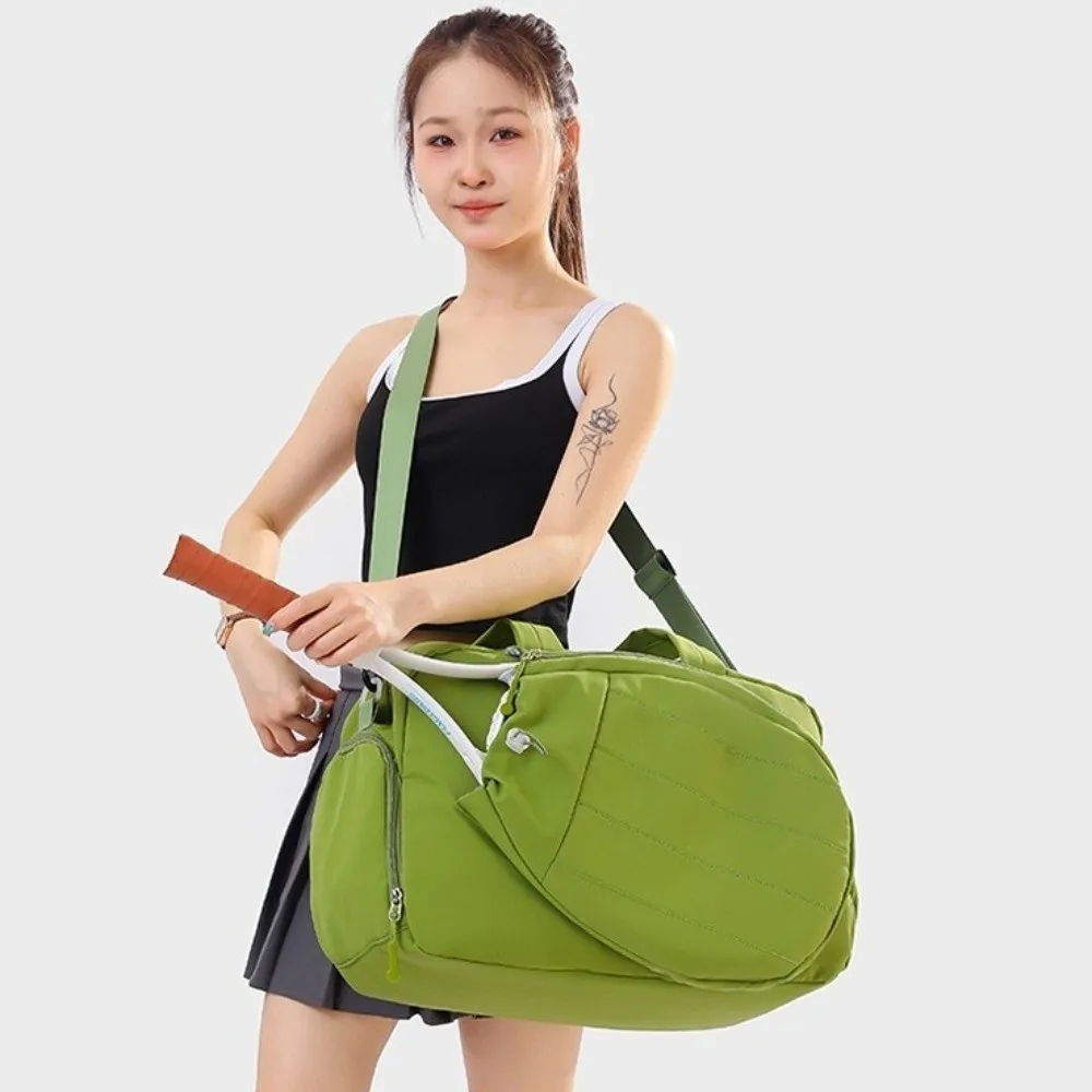 Large Capacity Tennis Racket Bag Waterproof Multi-functional Tennis Crossbody Bag with Shoe Compartment Adjustable