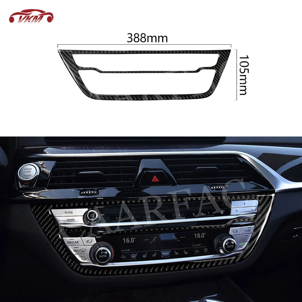 

Carbon Fiber Car Air Conditioning CD Panel Trim Frame Cover Sticker Decoration For BMW 5 Series G30 X3 G01