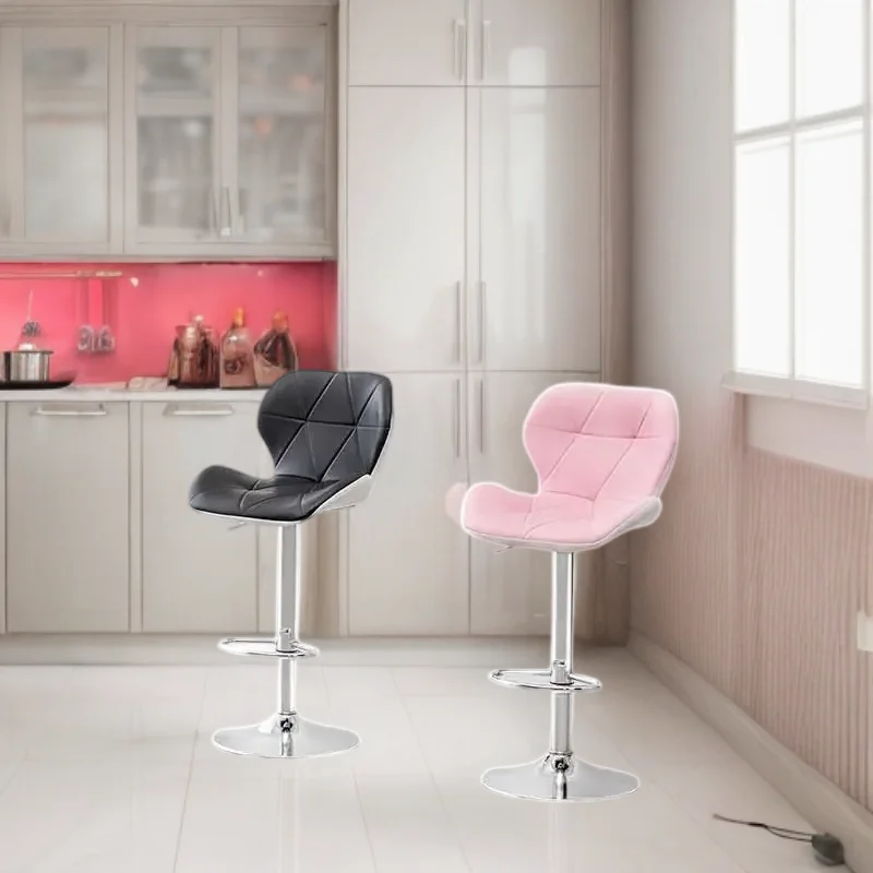 

Bar Furniture Antique Metal Chairs Backrest Chair High Luxury Beauty Salon Chaise Leather Swivel Stool Banks Nordic Kitchen Cafe