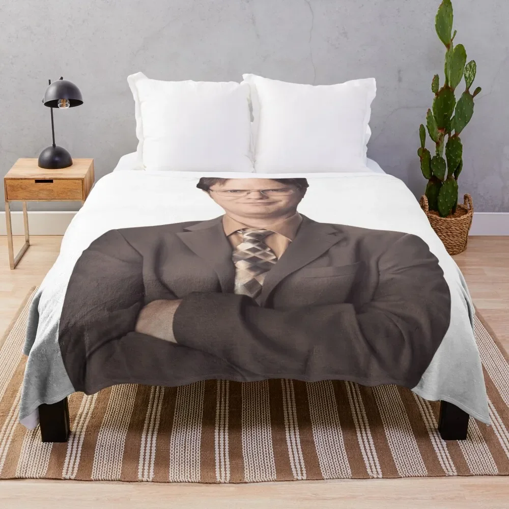 Dwight Schrute The Office 1 Throw Blanket Moving Designers Vintage Blankets