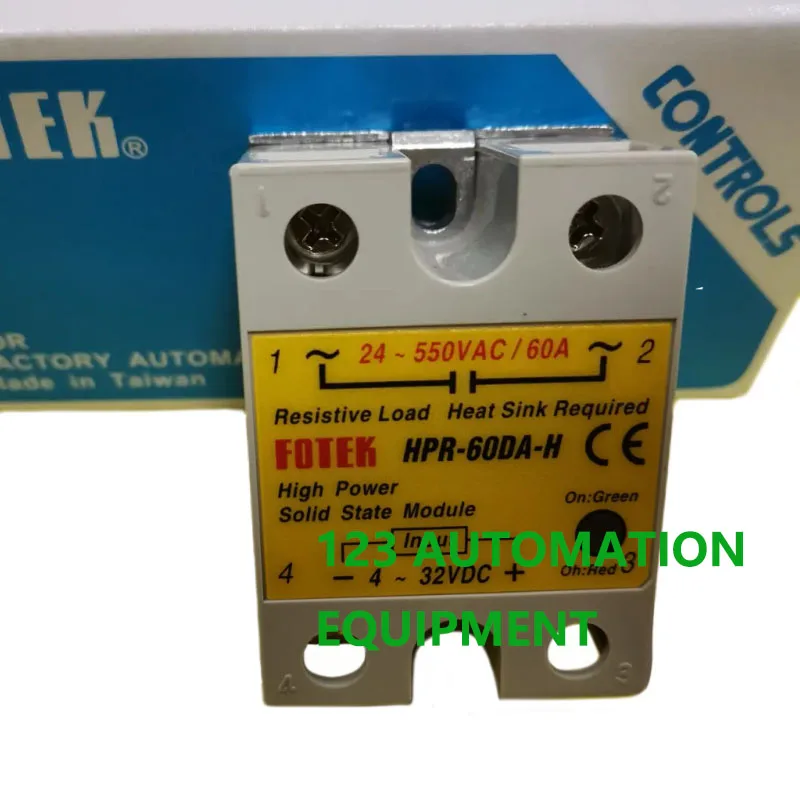 

Authentic New FOTEK HPR-60DA 80DA 100DA-H Solid State Relays ac To dc SSR High Voltage Relay 60A 80A 100A