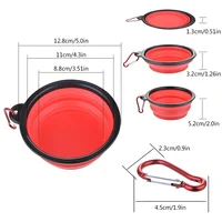 Bol de nourriture pour animaux de compagnie Portable bol TPR Durable nourriture pour chat et chien bol pliable en Silicone pour animaux de compagnie bol de nourriture d'eau en plein air de voyage Portable 2