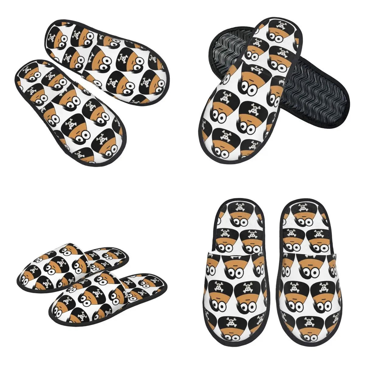 Custom Emo Goth Pou Meme Brown Alien Baby Mobile Pet Slippers Memory Foam Warm Soft Women House Slipper Bedroom Fluffy Shoes